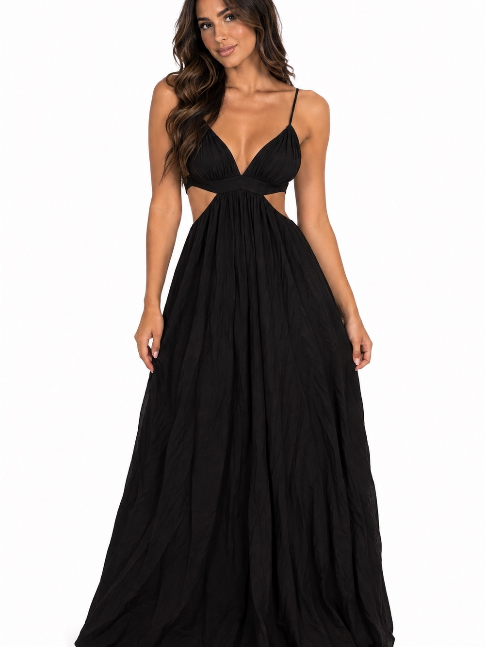 Forever 21 Black Cutout Maxi Dress – Size Large